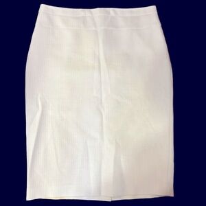 White House Black Market Cream Pencil Skirt Knee-Length Work